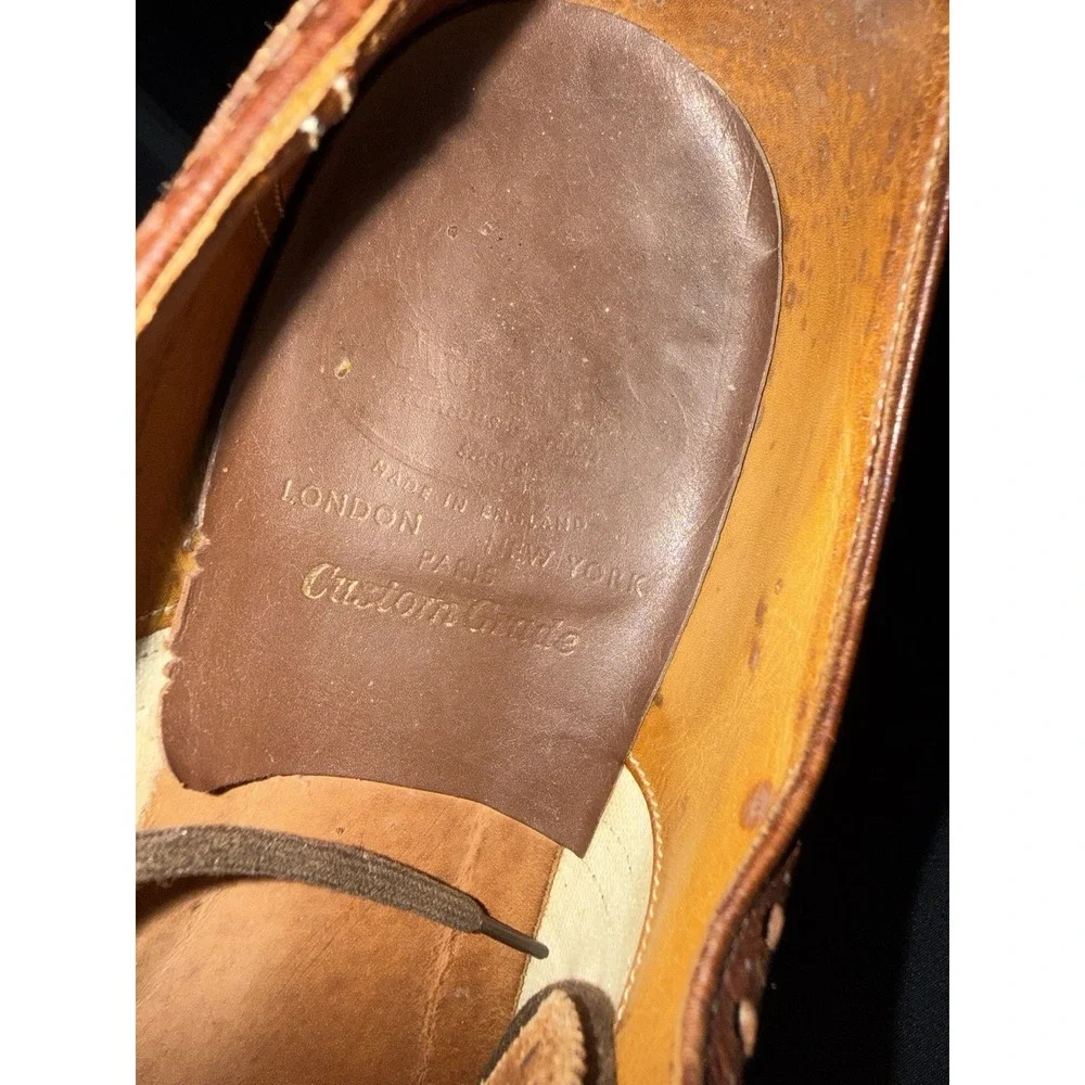 Church's Men's Brown Leather Dress Shoes Brogue Oxford US Sz 10.5 Narrow England